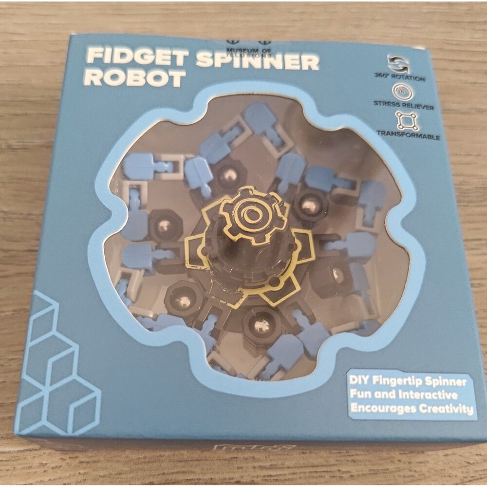 Transformable Fidget Spinner Deformable Robot Gyro Blue